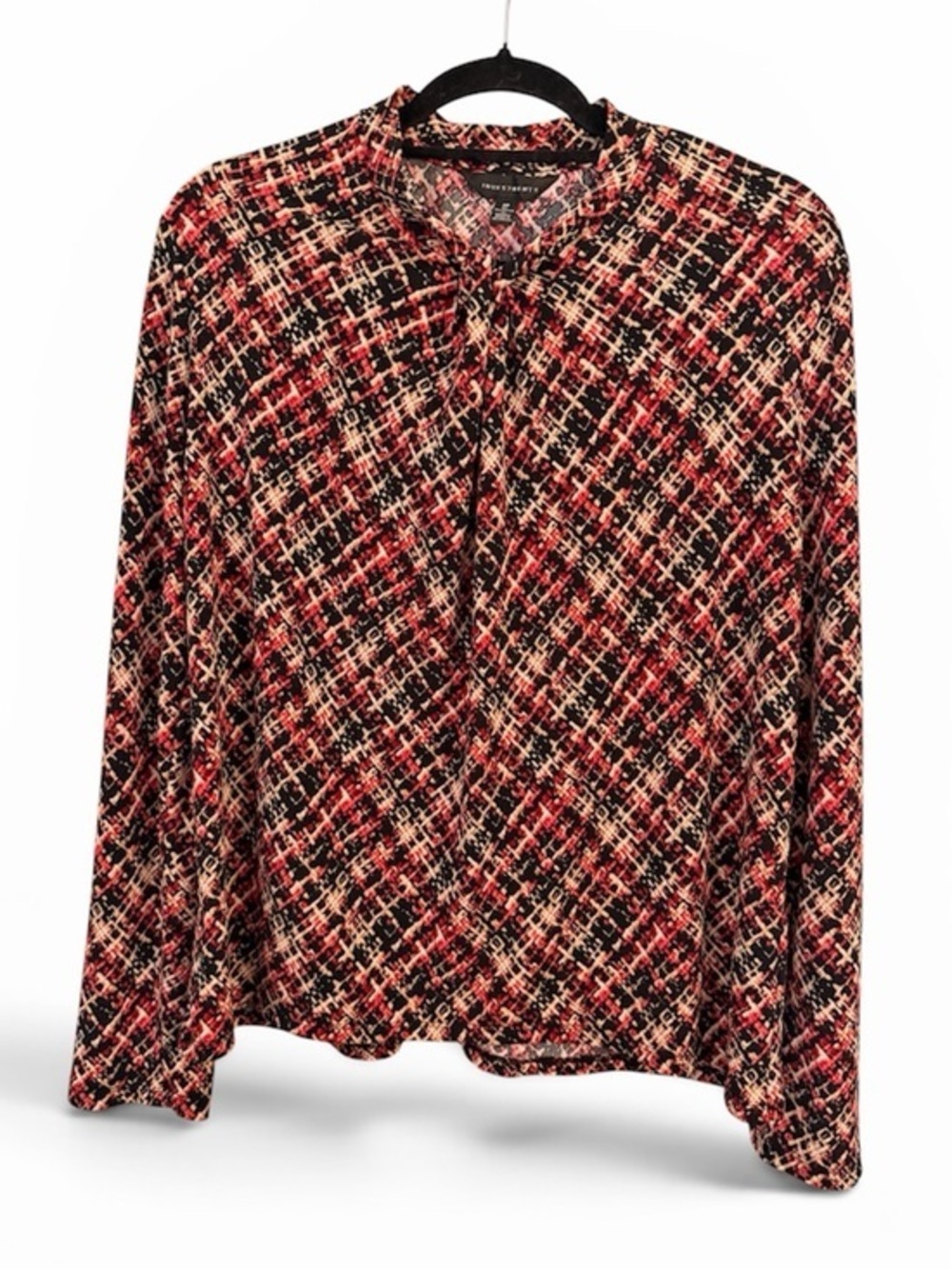 INVESTMENTS M Patterned Twist-Neck Pullover Blouse